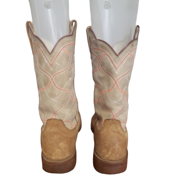 Ariat Pull On Square Toe Western Brown Leather 10011810 Men's Boots Size 8.5 D - Picture 5 of 16